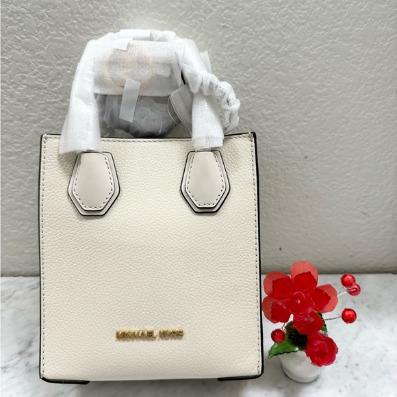 Michael Kors Mercer Extra Small Pebbled Leather Crossbody Bag - Picture 2 of 6